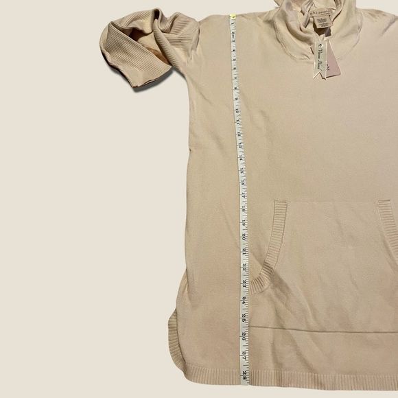 Philosophy - Grey/Cream French Terry Drawstring Hem Cropped Hoodie - size M - Picture 5 of 9